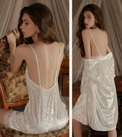 Velvet Nightgown, Sexy Lingerie, Velvet Robe