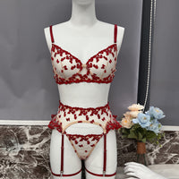 Floral Sheer Cup Lingerie Set