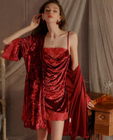 Velvet Nightgown, Sexy Lingerie, Velvet Robe