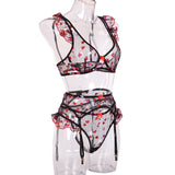 Floral Sheer Cup Lingerie Set