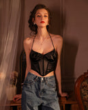 French style silky vest tube top underwear pure desire to wear outside fishbone inner camisole