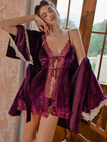 Velvet Nightgown, Sexy Lingerie, Velvet Robe