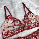 Floral Sheer Cup Lingerie Set