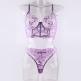 Floral Sheer Cup Lingerie Set