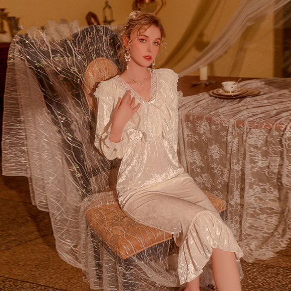 Elegant Velvet Nightgown, Robe Loungewear, Sexy Lingerie, Soft Nightgown, Christmas Gift, Thanksgiving Gift L Elegant Velvet Nightgown, Robe Loungewear, Sexy Lingerie, Soft Nightgown, Christmas Gift, Thanksgiving Gift L