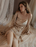 Velvet Nightgown, Sexy Lingerie, Velvet Robe