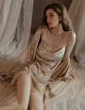 Velvet Nightgown, Sexy Lingerie, Velvet Robe