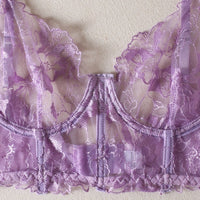 Floral Sheer Cup Lingerie Set