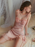 Elegant Satin Nightgown/ Robe