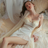 Elegant Satin Nightgown/ Robe