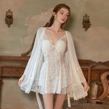 Lace Nightgown, Embroidery Lingerie Set, Loungewear, Pajama, Wedding Gift, Bridal Lingerie