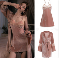 Sweetheart Velvet Nightgown, Sexy Lingerie