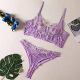 Floral Sheer Cup Lingerie Set