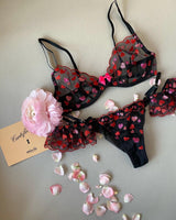 Floral Sheer Cup Lingerie Set