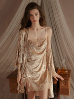 Velvet Nightgown, Sexy Lingerie, Velvet Robe