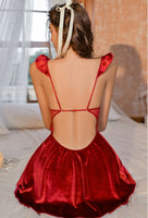 Velvet Nightgown, Sexy Lingerie, Velvet Robe
