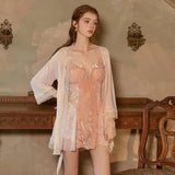 Lace Nightgown, Embroidery Lingerie Set, Loungewear, Pajama, Wedding Gift, Bridal Lingerie