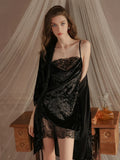 Velvet Nightgown, Sexy Lingerie, Velvet Robe