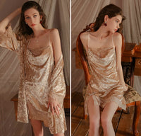 Velvet Nightgown, Sexy Lingerie, Velvet Robe