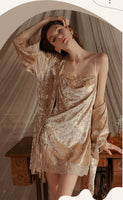 Velvet Nightgown, Sexy Lingerie, Velvet Robe