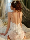 Deep V Nightgown, Lingerie Set, Sheer Slip, Loungewear, Pajama, Wedding Gift, Bridal Lingerie
