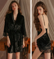 Velvet Nightgown, Sexy Lingerie, Velvet Robe