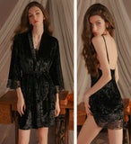 Velvet Nightgown, Sexy Lingerie, Velvet Robe