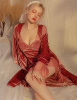 Sweetheart Velvet Nightgown, Sexy Lingerie