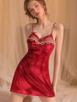 Sweetheart Velvet Nightgown, Sexy Lingerie