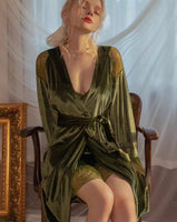 Sweetheart Velvet Nightgown, Sexy Lingerie