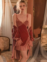 Sweetheart Velvet Nightgown, Sexy Lingerie