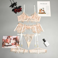 Floral Sheer Cup Lingerie Set