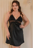 Plus Size Lace Nightie, Plus Size Dress, Plus Size Satin Lingerie Set, Plus Size Lingerie, Curvy Slip