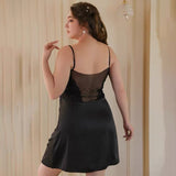 Plus Size Lace Nightie, Plus Size Dress, Plus Size Satin Lingerie Set, Plus Size Lingerie, Curvy Slip