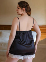 Plus Size Lace Nightie, Plus Size Dress, Plus Size Satin Lingerie Set, Plus Size Lingerie, Curvy Slip