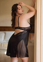 Plus Size Lace Nightie, Plus Size Dress, Plus Size Satin Lingerie Set, Plus Size Lingerie, Curvy Slip