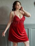 Plus Size Velvet Nightie, Plus Size Dress, Plus Size Velvet Lingerie Set, Plus Size Lingerie, Curvy Slip