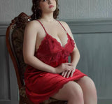 Plus Size Velvet Nightie, Plus Size Dress, Plus Size Velvet Lingerie Set, Plus Size Lingerie, Curvy Slip