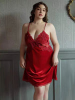 Plus Size Velvet Nightie, Plus Size Dress, Plus Size Velvet Lingerie Set, Plus Size Lingerie, Curvy Slip