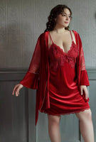 Plus Size Velvet Nightie, Plus Size Dress, Plus Size Velvet Lingerie Set, Plus Size Lingerie, Curvy Slip