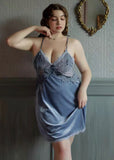 Plus Size Velvet Nightie, Plus Size Dress, Plus Size Velvet Lingerie Set, Plus Size Lingerie, Curvy Slip