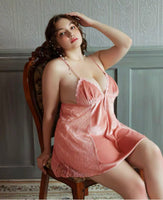 Plus Size Velvet Nightie, Plus Size Dress, Plus Size Velvet Lingerie Set, Plus Size Lingerie, Curvy Slip