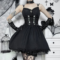 Halloween Outfit,  Dress, Punk Rock Style, Nightclub Lingerie, Halloween Cosplay