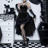 Halloween Dress, Halloween Lingerie, Outfit, Punk Rock Style, Velvet Long Dress, Uniform, Cosplay