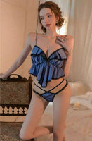 2-Piece Satin Lingerie Set, Satin Pajama, Lace Robe, Cute Lingerie, Nightwear