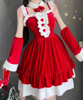 Christmas Lingerie Set, Christmas Dress, Christmas Gift, Velvet Lingerie, Holiday Gift