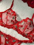 Floral Sheer Cup Lingerie Set