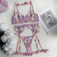 Floral Sheer Cup Lingerie Set