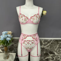 Floral Sheer Cup Lingerie Set