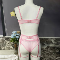 Floral Sheer Cup Lingerie Set